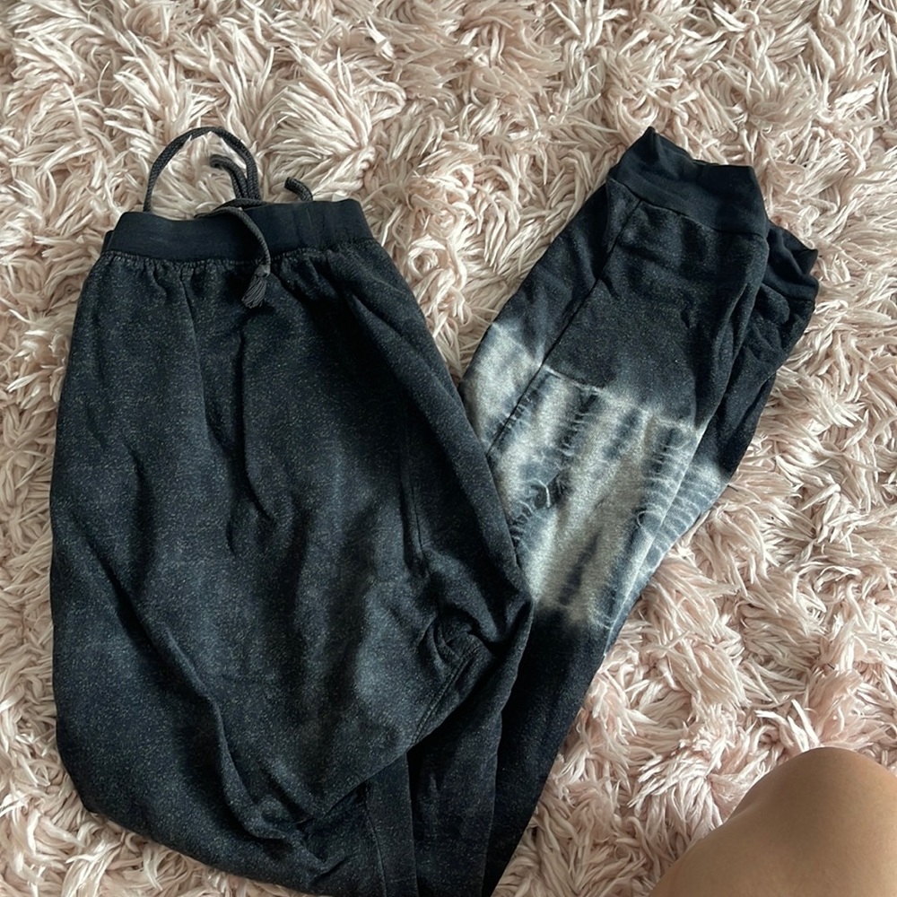 Dark grey tie dye joggers
